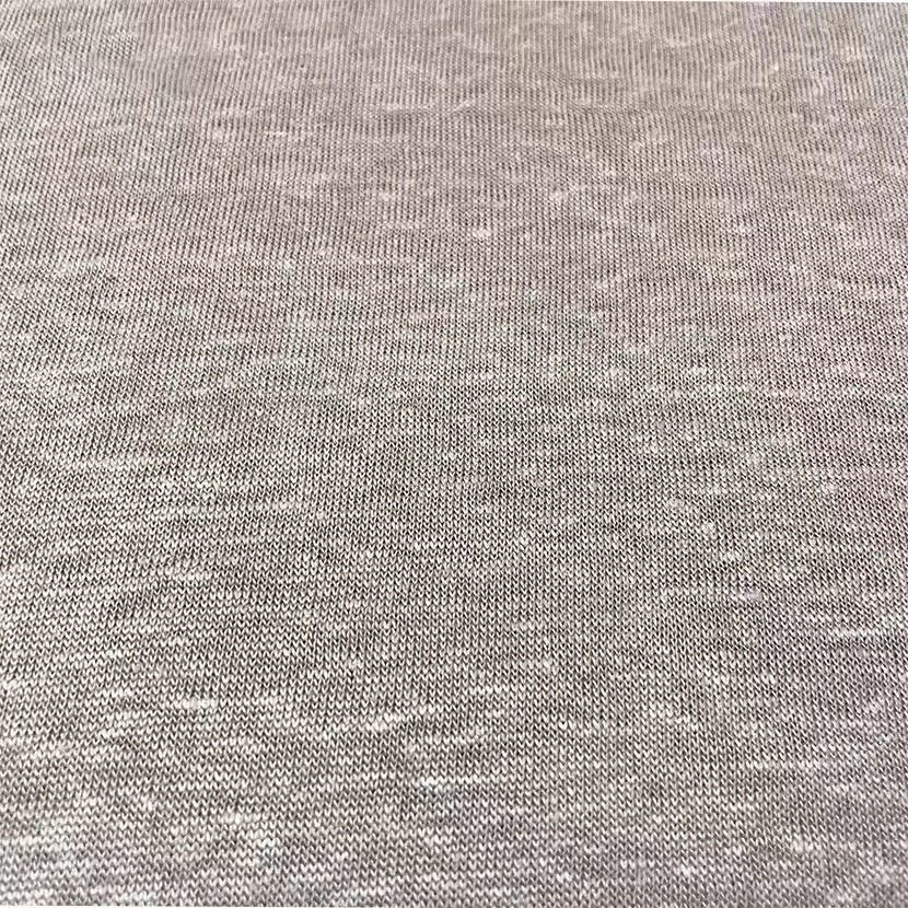 Wholesale price custom design palin dyed knitted 100% linen jersey fabric