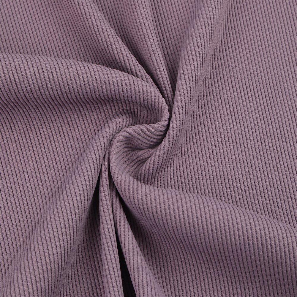 L007 Sample Order 100% Polyester Fabric Suitable Thread Cuffs Women's Pants Dresses Fabric High Quality Rib Knitted Fabric