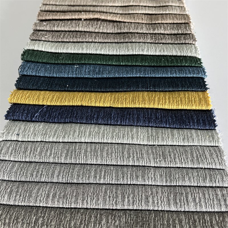 fashion printed embossed linen curtain upholstery fabrics sofa fabric for furniture textile