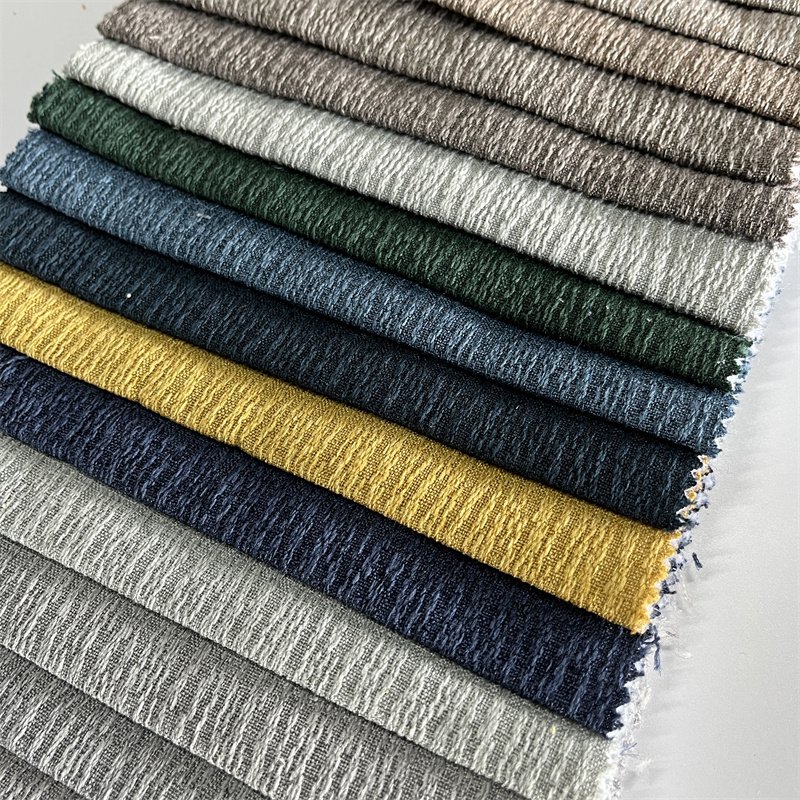fashion printed embossed linen curtain upholstery fabrics sofa fabric for furniture textile