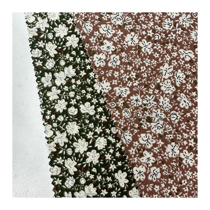 100% Polyester four Way Span Print flower chiffon satin fabric material for dresses clothing