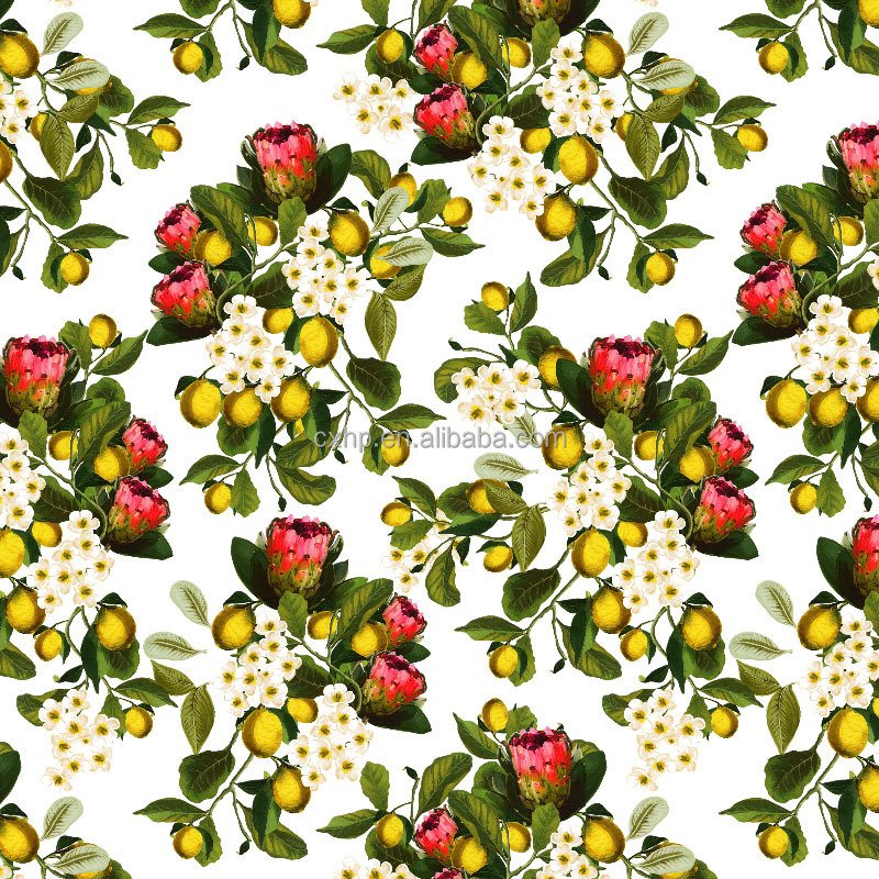 Fruit pattern sublimate printed disperse print polyester fabric 100 microfiber cloth for 3d bedding set cover bed linen