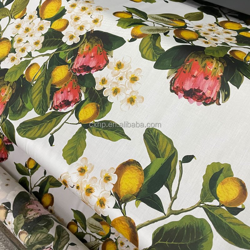 Fruit pattern sublimate printed disperse print polyester fabric 100 microfiber cloth for 3d bedding set cover bed linen