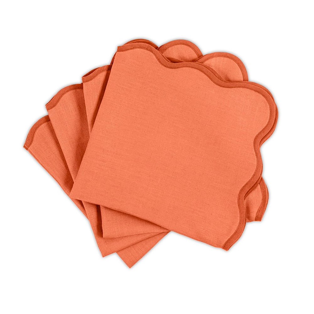 Custom color 100% Linen cloth Napkin Luxury 35x35cm Organic Flax fabric Table embroidered edge Pure Linen napkins wedding