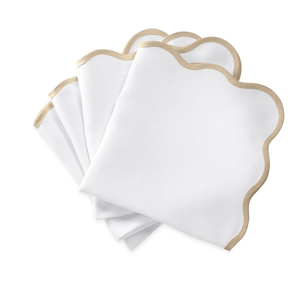 Custom color 100% Linen cloth Napkin Luxury 35x35cm Organic Flax fabric Table embroidered edge Pure Linen napkins wedding