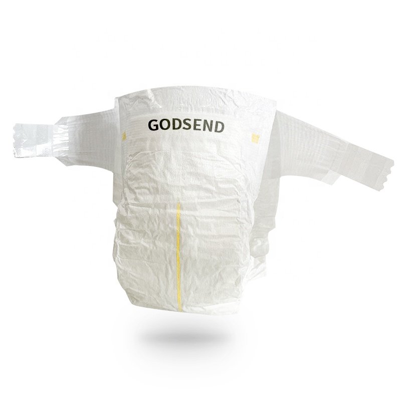 Professional OEM 100% Bamboo Fiber Eco-Friendly Disposable Baby Diaper Printed Non-Woven Nappy