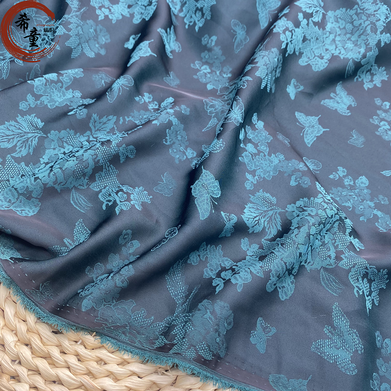 wholesale clothing high quality spandex fabric Cationic two color effect satin fabric jacquard satin for fashion lady's garments