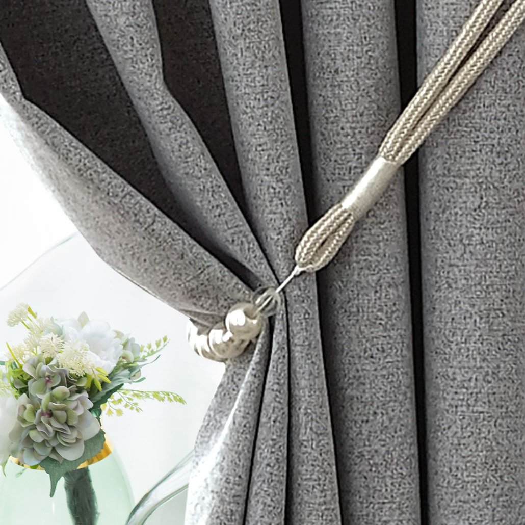 Ready Stock All our Website Factory Supply Designs linen blackout curtain fabric with window
