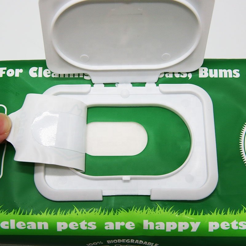 Custom Nonwoven Fabric Eco Friendly Biodegradable Ear Eye Tooth Clean Pet Wet Wipes Organic For Dogs