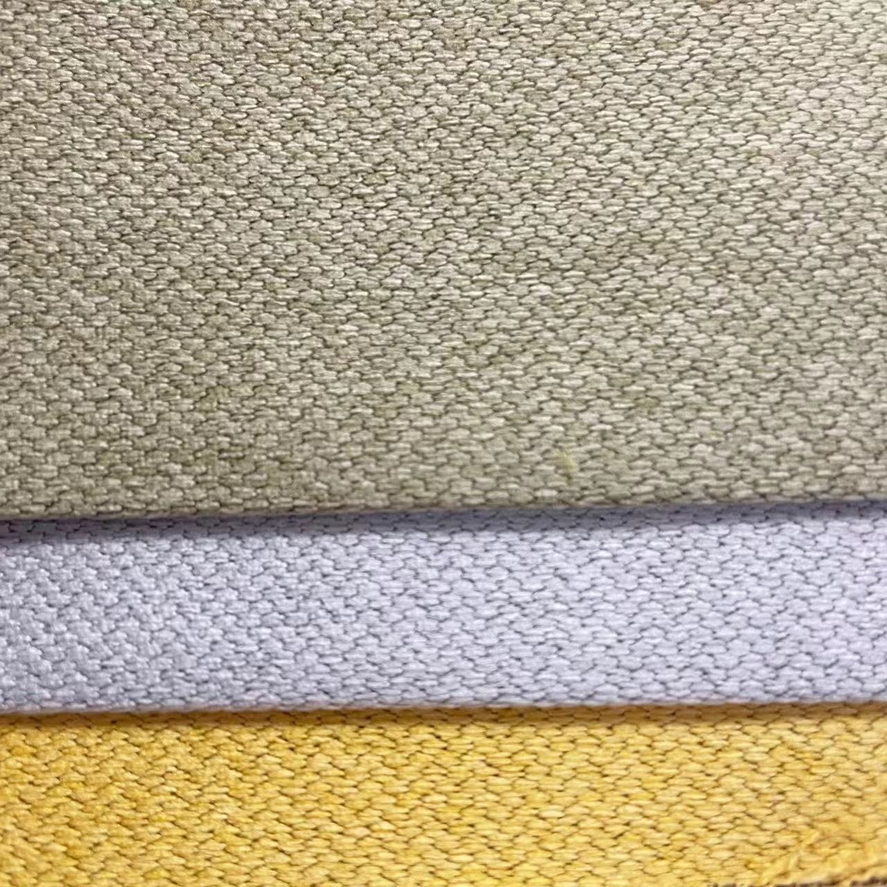 Factory Supply Soft Hand Feeling Semi Plain Linen Thermal Insulated Dim Out Curtain Fabric