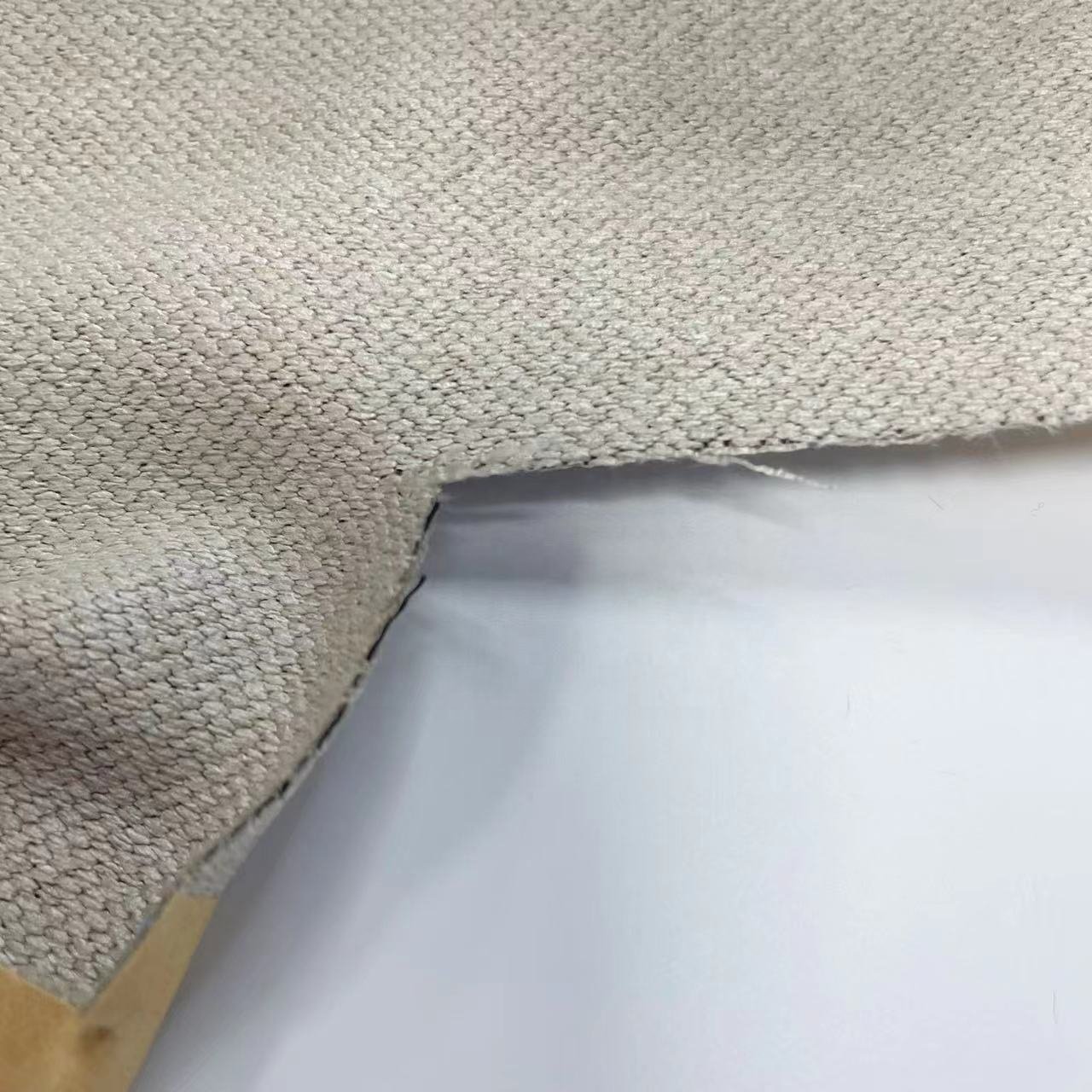 Factory Supply Soft Hand Feeling Semi Plain Linen Thermal Insulated Dim Out Curtain Fabric