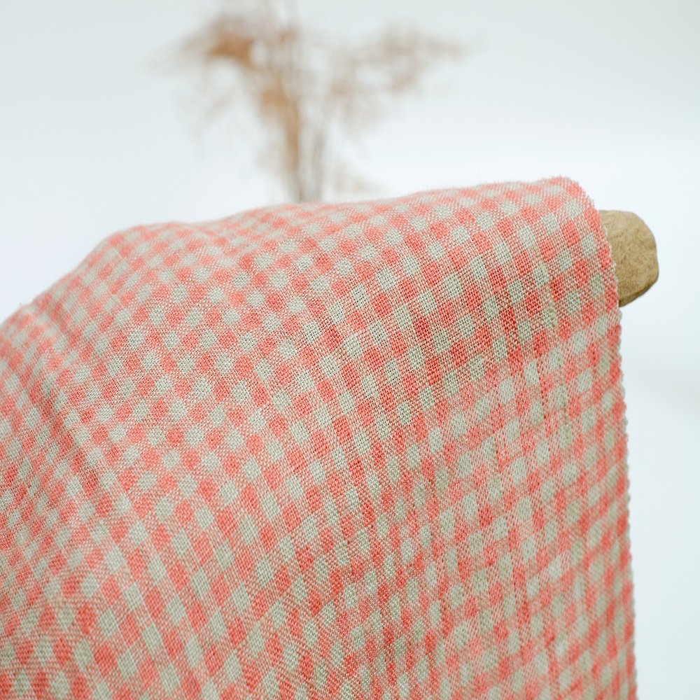 #8598 Manufacturer best quality plaid 100%linen fabrics check pure linen fabric luxury pattern yarn dyed fabric for shirt