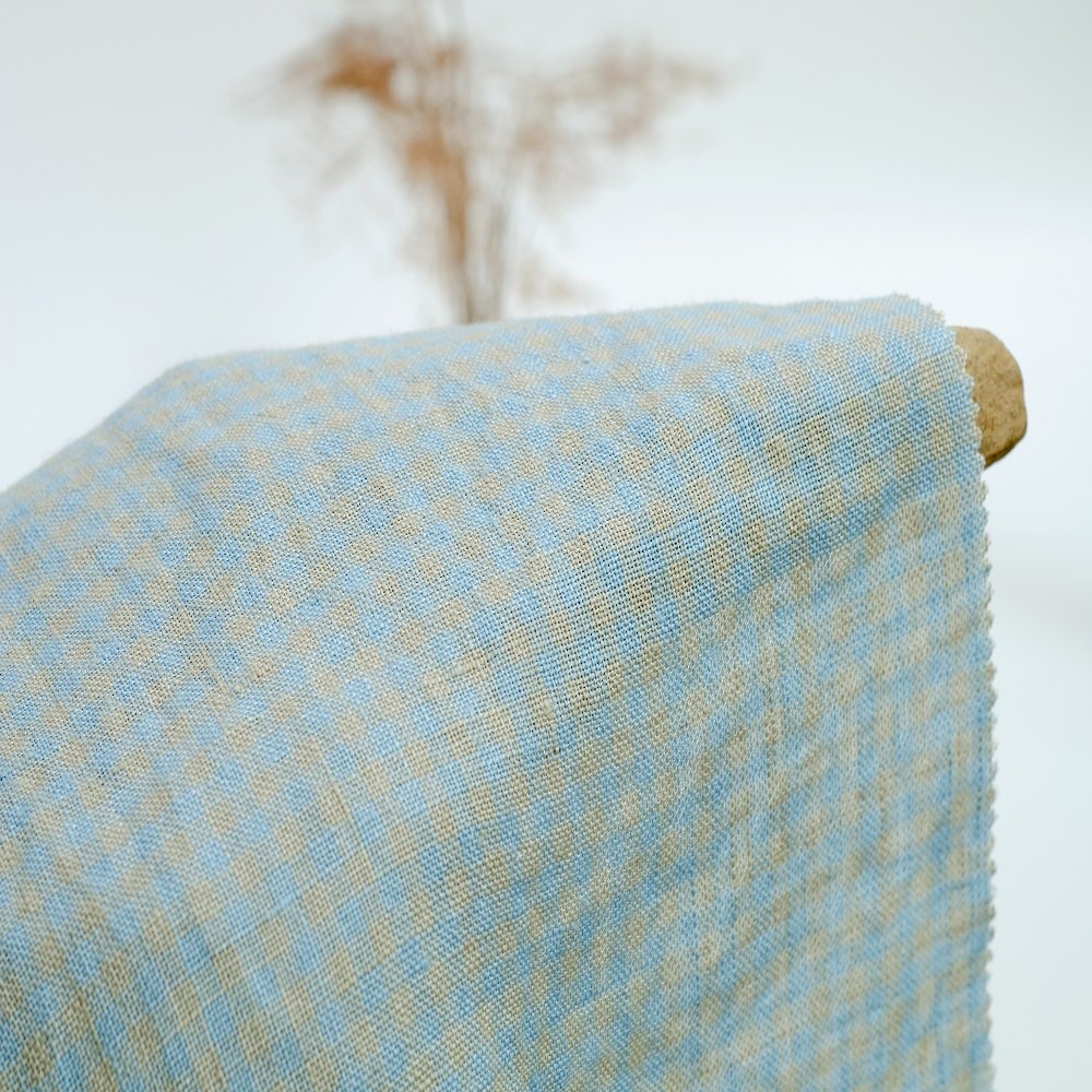 #8598 Manufacturer best quality plaid 100%linen fabrics check pure linen fabric luxury pattern yarn dyed fabric for shirt