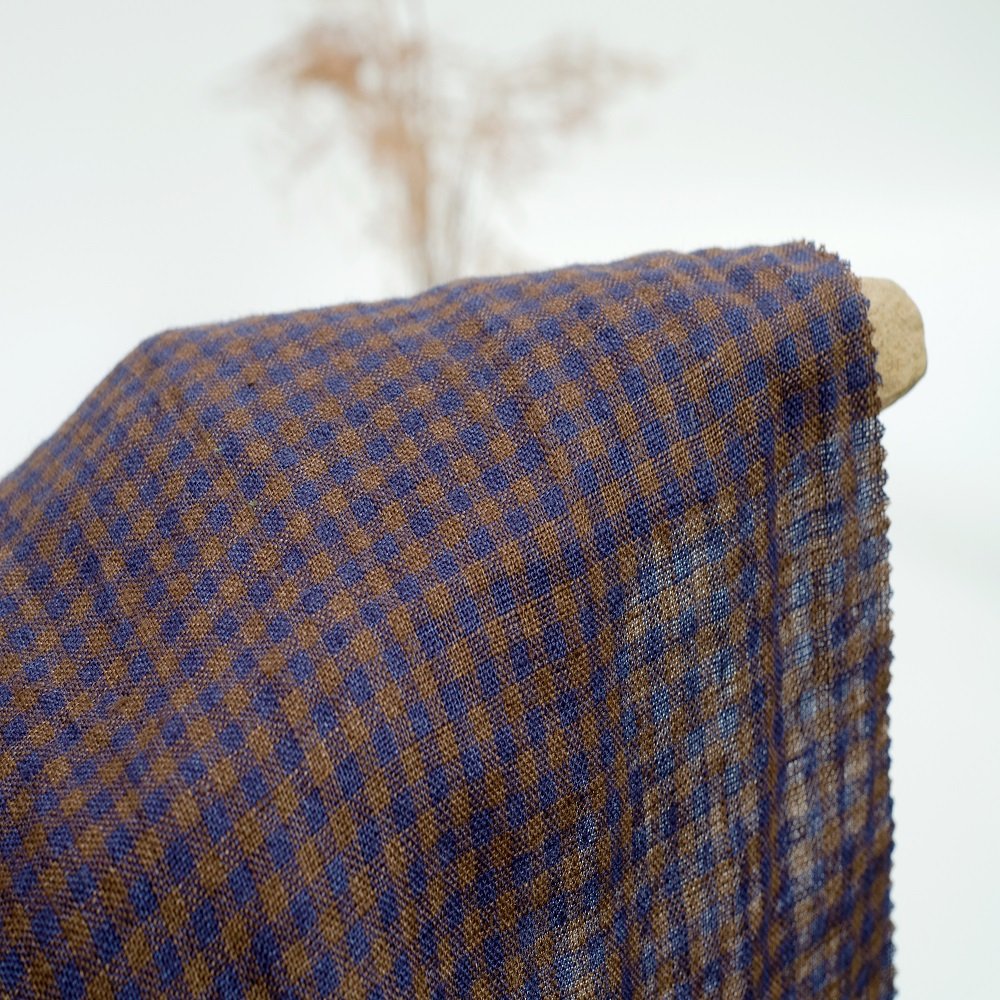 #8598 Manufacturer best quality plaid 100%linen fabrics check pure linen fabric luxury pattern yarn dyed fabric for shirt