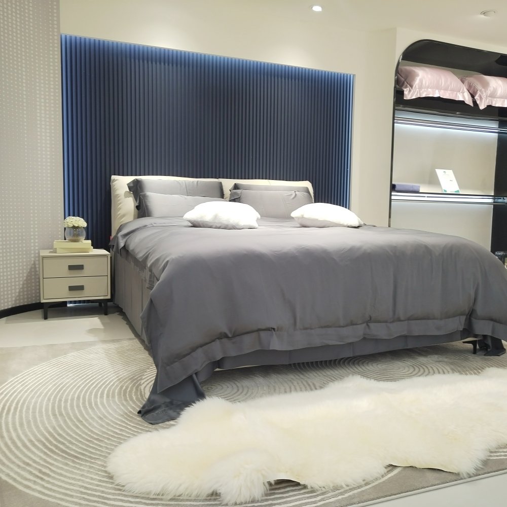 wholesales luxury 300TC oganic bamboo fabric 290cm for bed sheet use