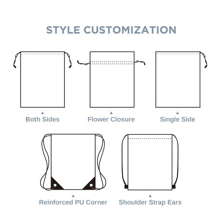 huahao wholesale 100% small large fair trade linen organic custom print muslin cotton canvas drawstring bag white high quality