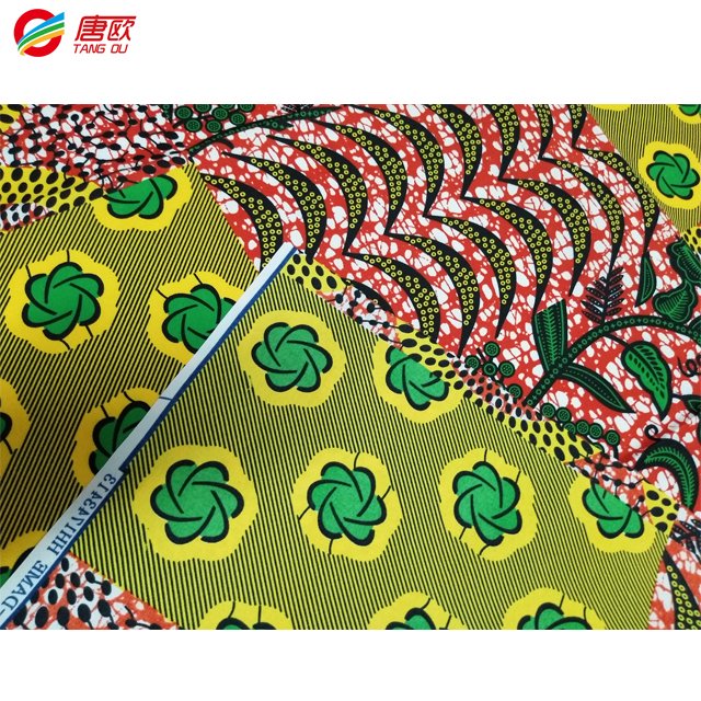 african customization fabric wax ankara wax 6 yards 100% polyester print