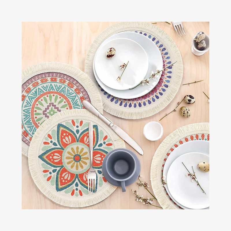 Cloth Fabric Placemats Soft Washable Placemats Easy Clean And Maintain Table Decor Cotton