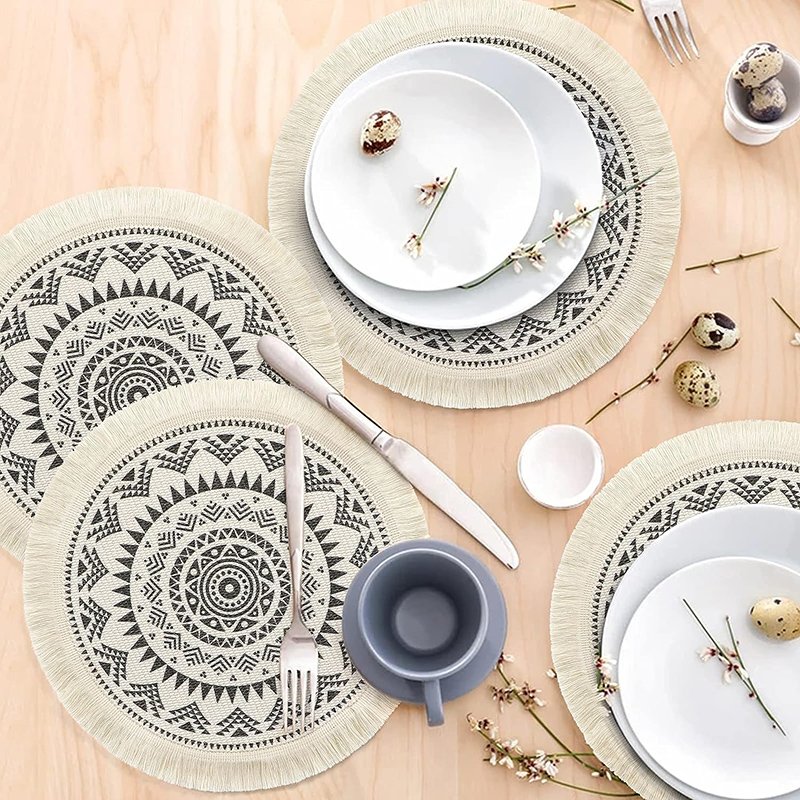 Cloth Fabric Placemats Soft Washable Placemats Easy Clean And Maintain Table Decor Cotton