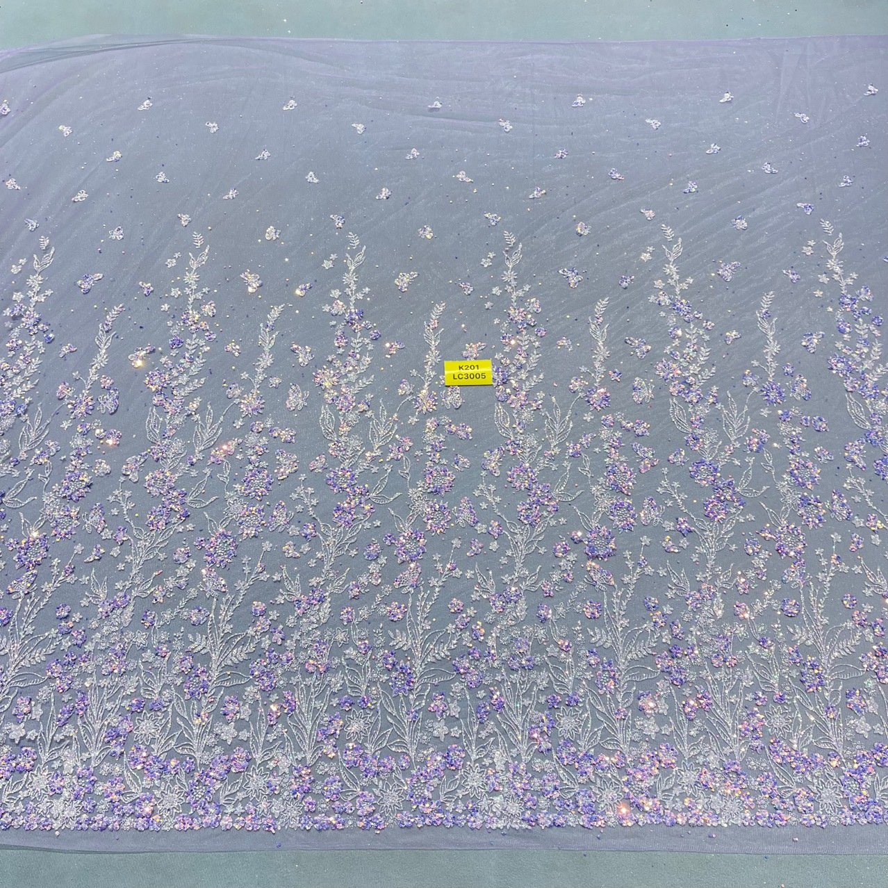 Lavender Glitter Feather Sequin Mesh Fabric For One Piece Evening Dress Wedding Dress Fabric Mesh Gold Spray Piece
