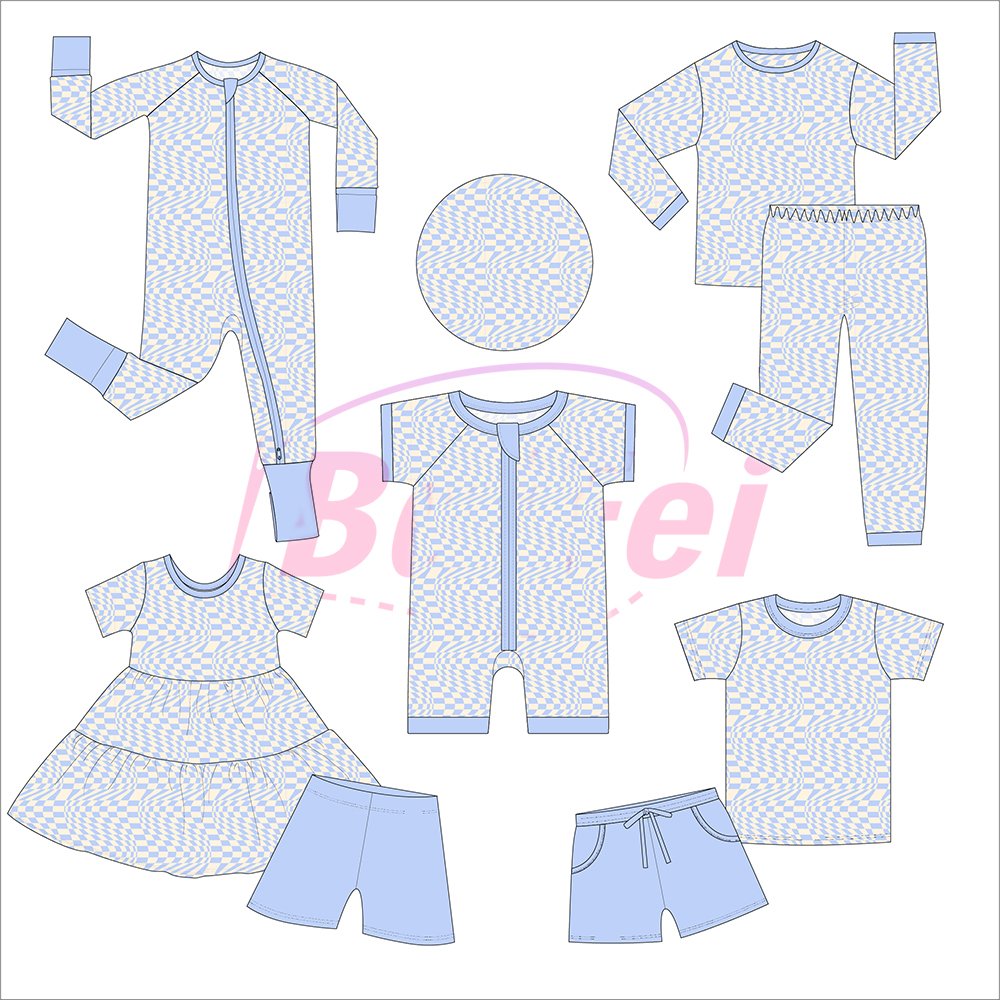 New style custom fabric print high quality baby girl clothes YKK two way zipper long sleeves baby pajamas