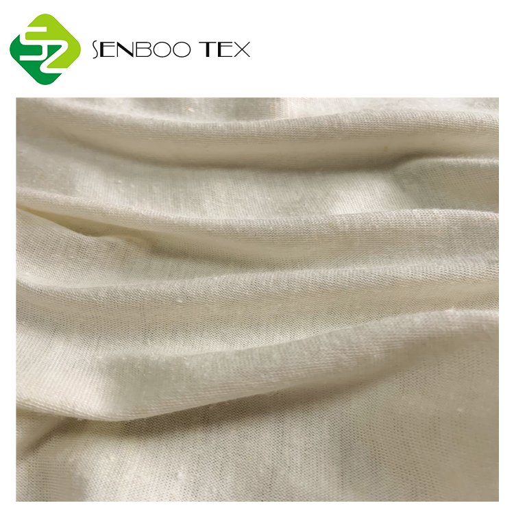 Natural Anti-Bacteria 70% Organic Cotton 30% Hemp 32S 118gsm Jersey Fabric Eco-Friendly Knitted Loungewear Material