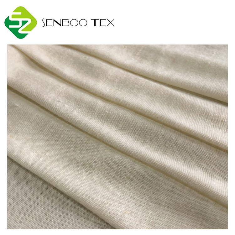 Natural Anti-Bacteria 70% Organic Cotton 30% Hemp 32S 118gsm Jersey Fabric Eco-Friendly Knitted Loungewear Material