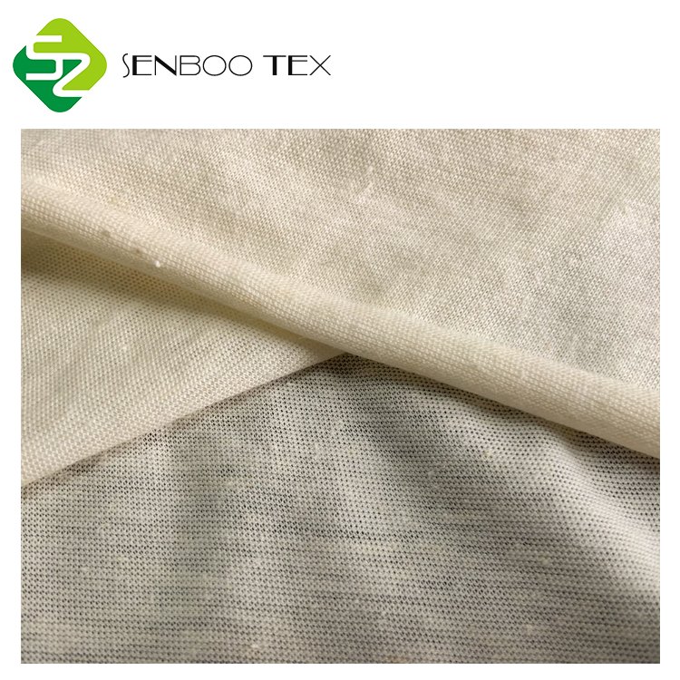 Natural Anti-Bacteria 70% Organic Cotton 30% Hemp 32S 118gsm Jersey Fabric Eco-Friendly Knitted Loungewear Material