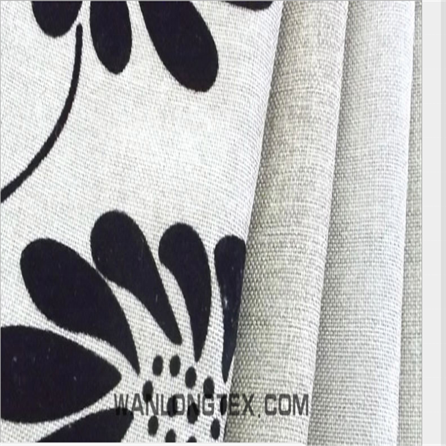 Home Textile Curtain Colorful Orange Cheap 100% Polyester oxford linen Fabric For sofa Living Room Bedroom Office