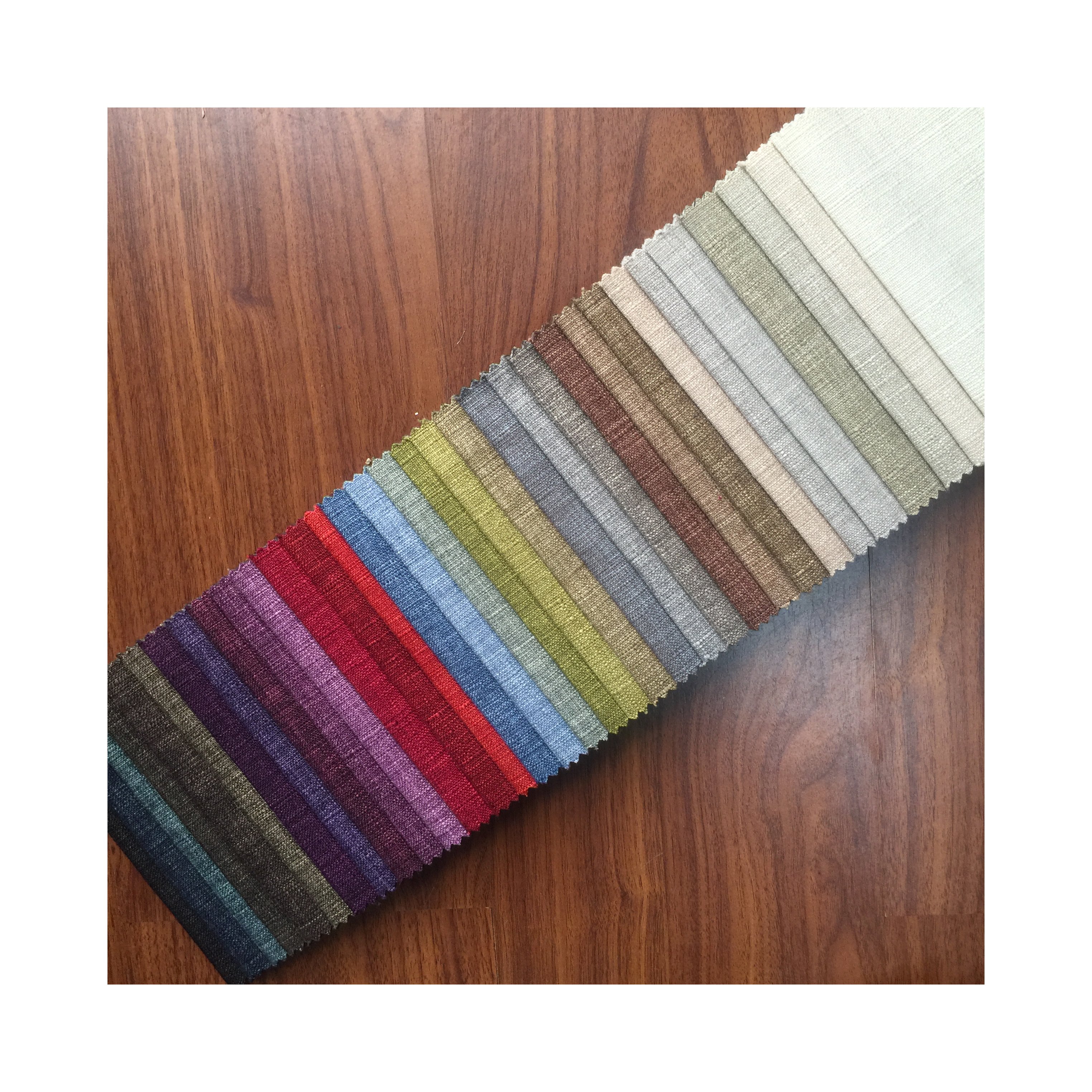 high quality 100% polyester linen look fabric upholstery for sofa fabric solid