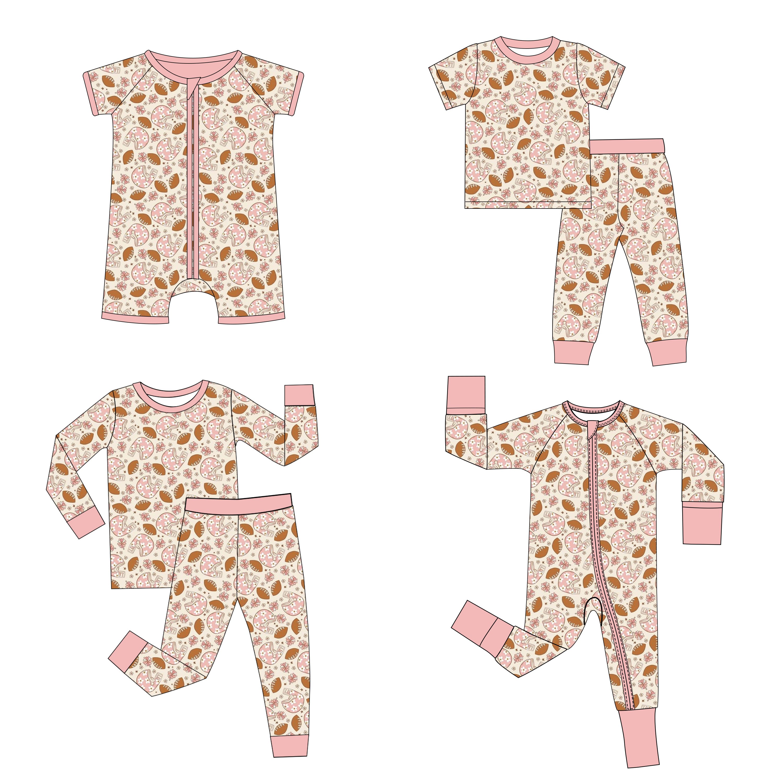 Custom Print Bamboo Fabric Newborn baby Infant Rompers Clothes Onesie Zipper Baby Bamboo Pajamas Viscose Toddler Sleeper Clothes