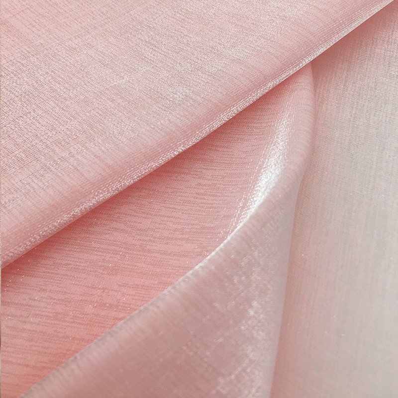 HIGH QUALITY LIGHTWEIGHT FABRIC CLOTHING FABRIC SHINNY ORGANZA glitter satin fabric FOR GARMENTS