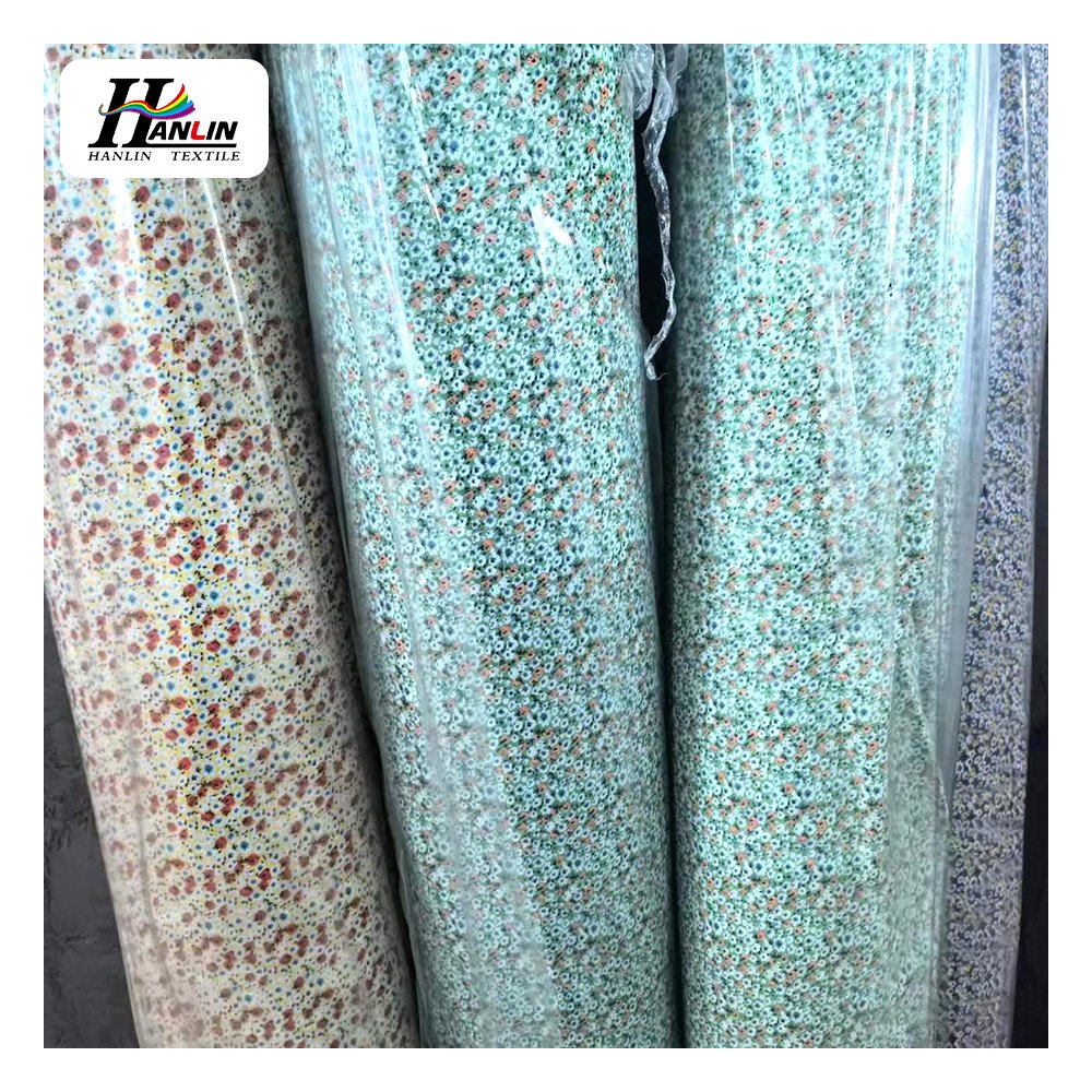 ready stock 100% polyester fabric 150GSM wear-resistant chiffon satin cey fabric digital printed for clothing