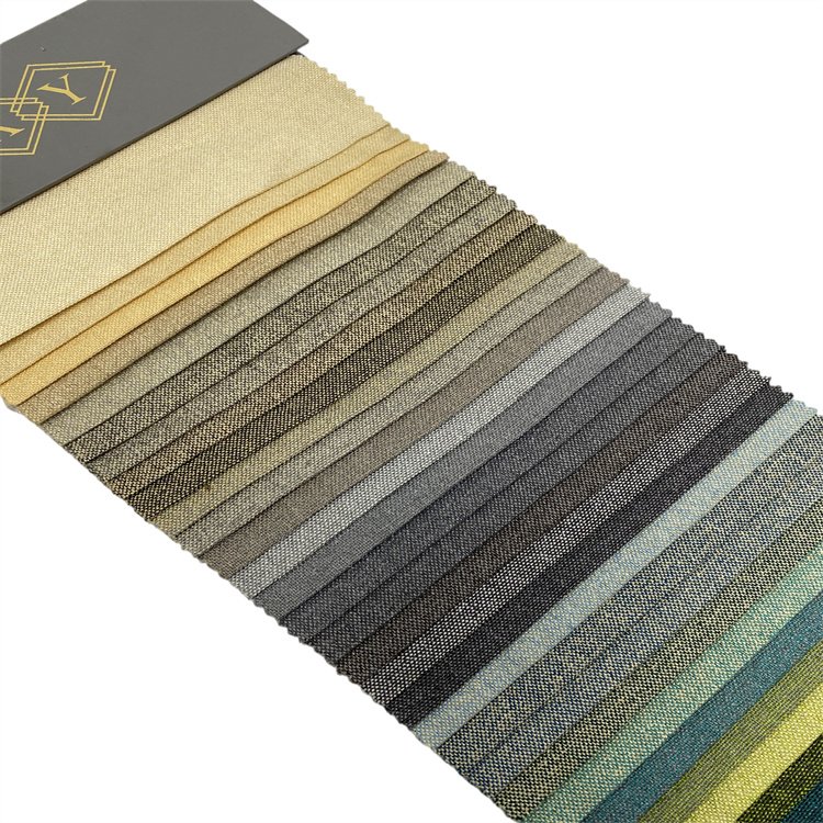 China Hot Sale Customized LOGO 100 Polyester Linen Fabric for chair Home Textile