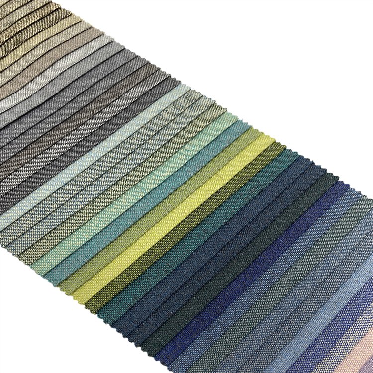 China Hot Sale Customized LOGO 100 Polyester Linen Fabric for chair Home Textile