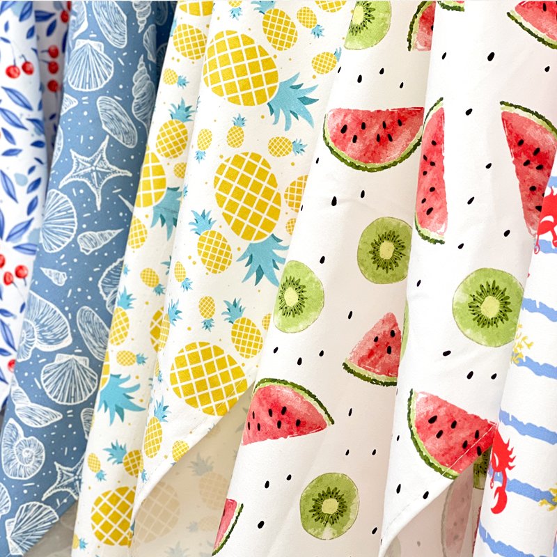 Microfiber waffle printing soft water absorption kitchen cleaning funny cotton linen tea towel