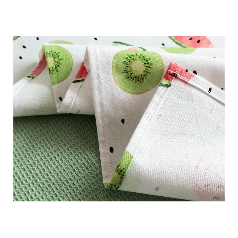 Microfiber waffle printing soft water absorption kitchen cleaning funny cotton linen tea towel