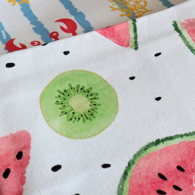 Microfiber waffle printing soft water absorption kitchen cleaning funny cotton linen tea towel