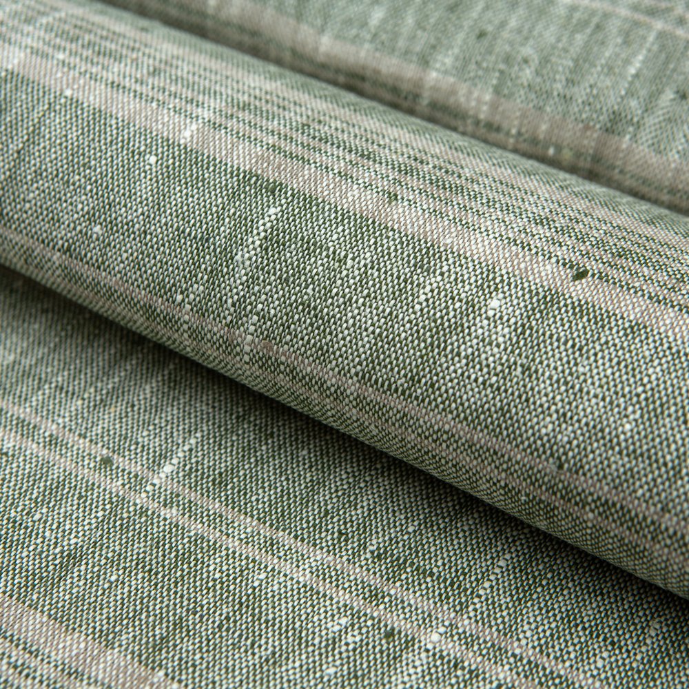 Wholesale 265 GSM 100% Organic Linen Woven Yarn Dyed Fabric Roll Breathable Not Softened Dresses Upholstery Bedding Garments