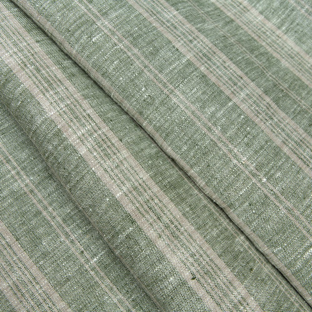 Wholesale 265 GSM 100% Organic Linen Woven Yarn Dyed Fabric Roll Breathable Not Softened Dresses Upholstery Bedding Garments