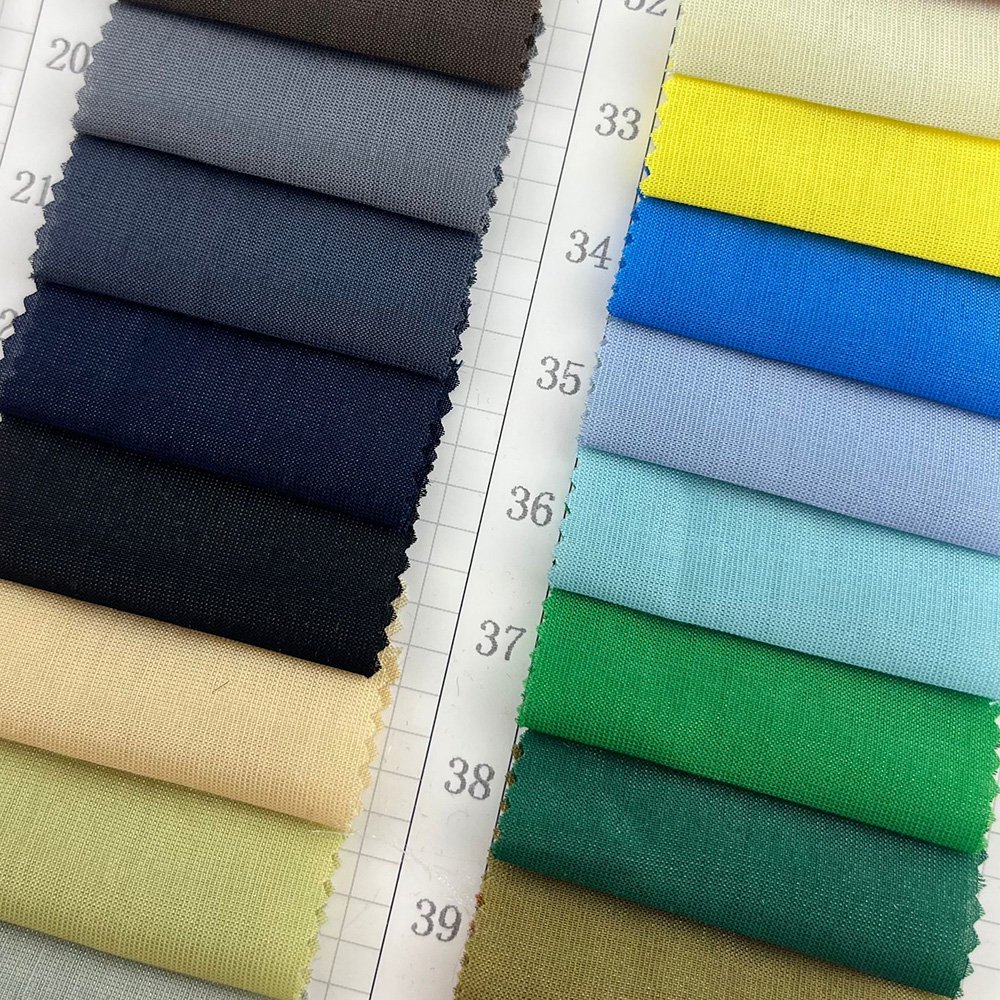High quality 115g soft 100% polyester wrinkle resistant shiny chiffon dress shirt vest black Woven chiffon fabric