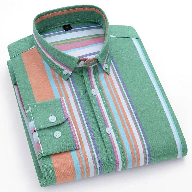 ODM & OEM chemises camisas casuales para hombres Button Down Striped Shirt Comfortable Fabric Long Sleeve Man Leisure Shirt