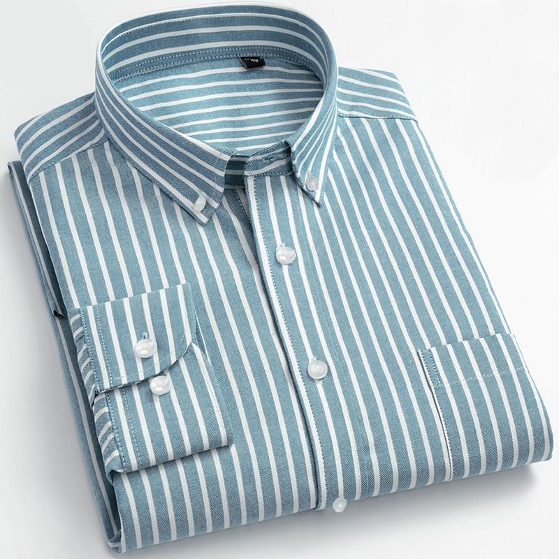 ODM & OEM chemises camisas casuales para hombres Button Down Striped Shirt Comfortable Fabric Long Sleeve Man Leisure Shirt