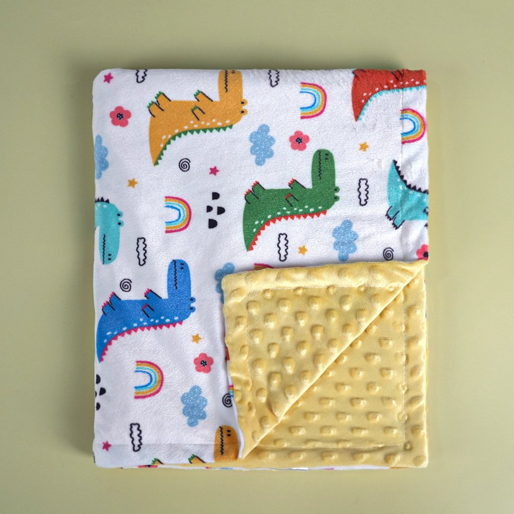 Factory Wholesale Premium Baby Bedding Set Micro Minky super comfortable super soft Baby Blanket Soft Minky Fabric Dot