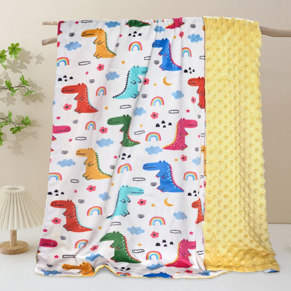 Factory Wholesale Premium Baby Bedding Set Micro Minky super comfortable super soft Baby Blanket Soft Minky Fabric Dot