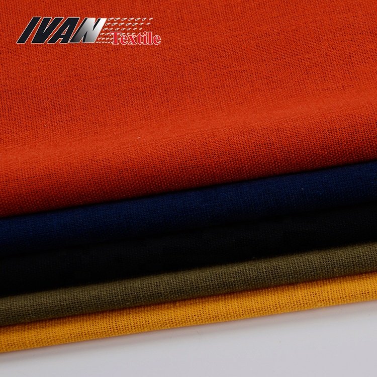 Hot sale OEM Bangladesh plain woven polyester rayon cotton linen fabric for dress