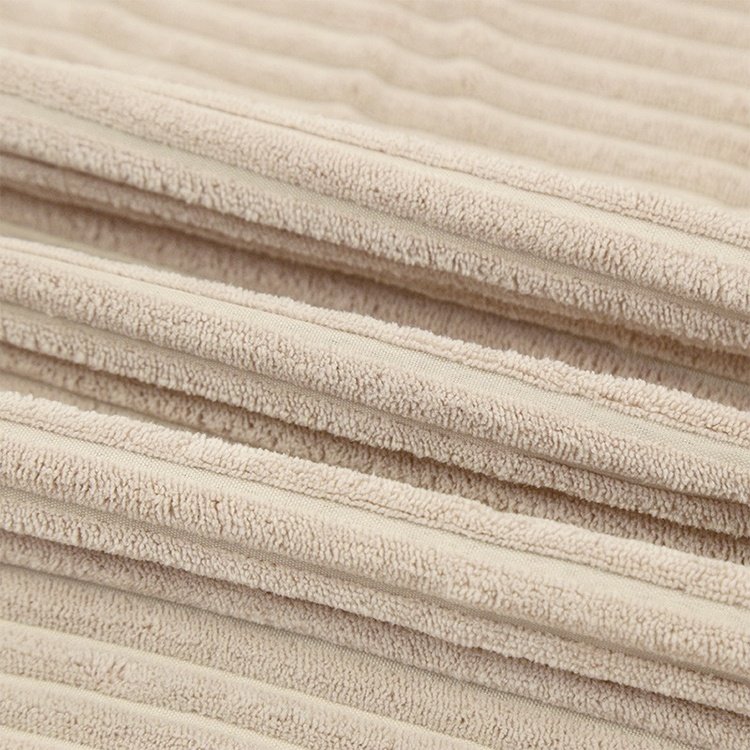 corduroy fabric 6 wale elastic 100% Polyester stretch fabric for corduroy pants sofa toy fabric