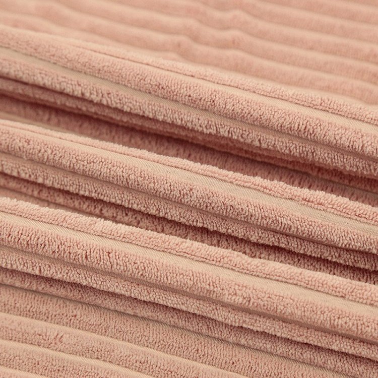 corduroy fabric 6 wale elastic 100% Polyester stretch fabric for corduroy pants sofa toy fabric