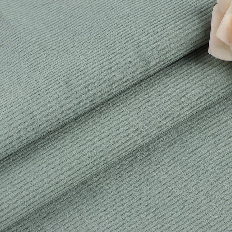 corduroy fabric 6 wale elastic 100% Polyester stretch fabric for corduroy pants sofa toy fabric