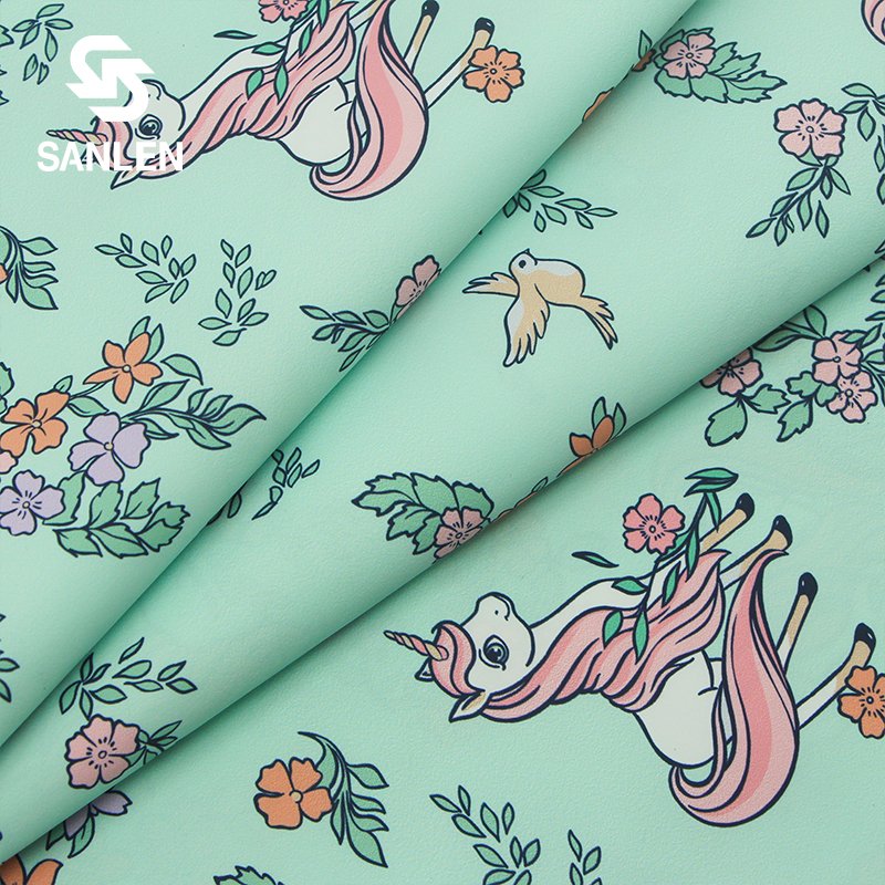 2023 New 50D 72F Spring Birds Rabbit Pony Unicorn Kids Designer Digital 100% Polyester Printed Fabric Printing For Down Jacket